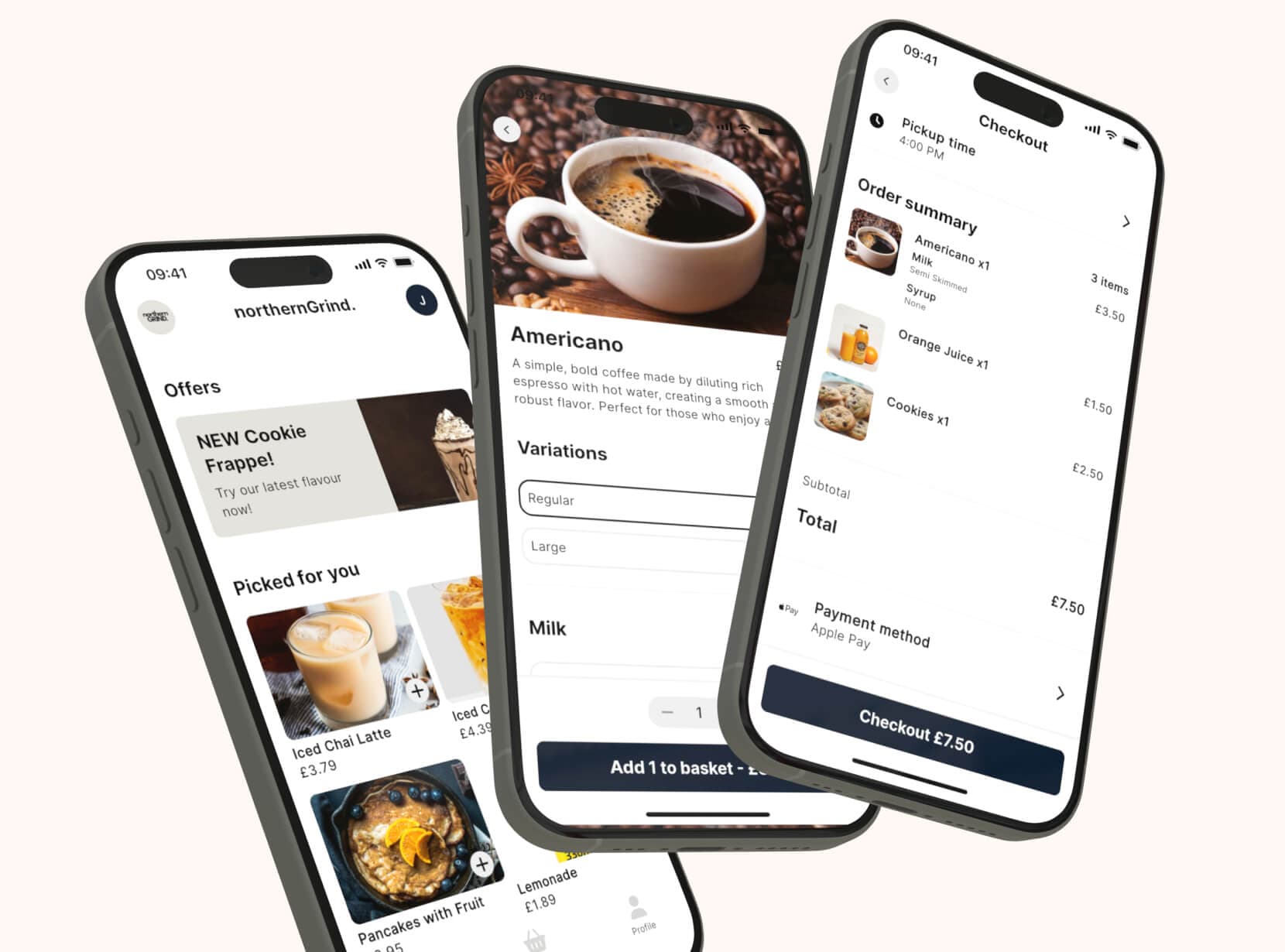 Mockup images of Sizzle