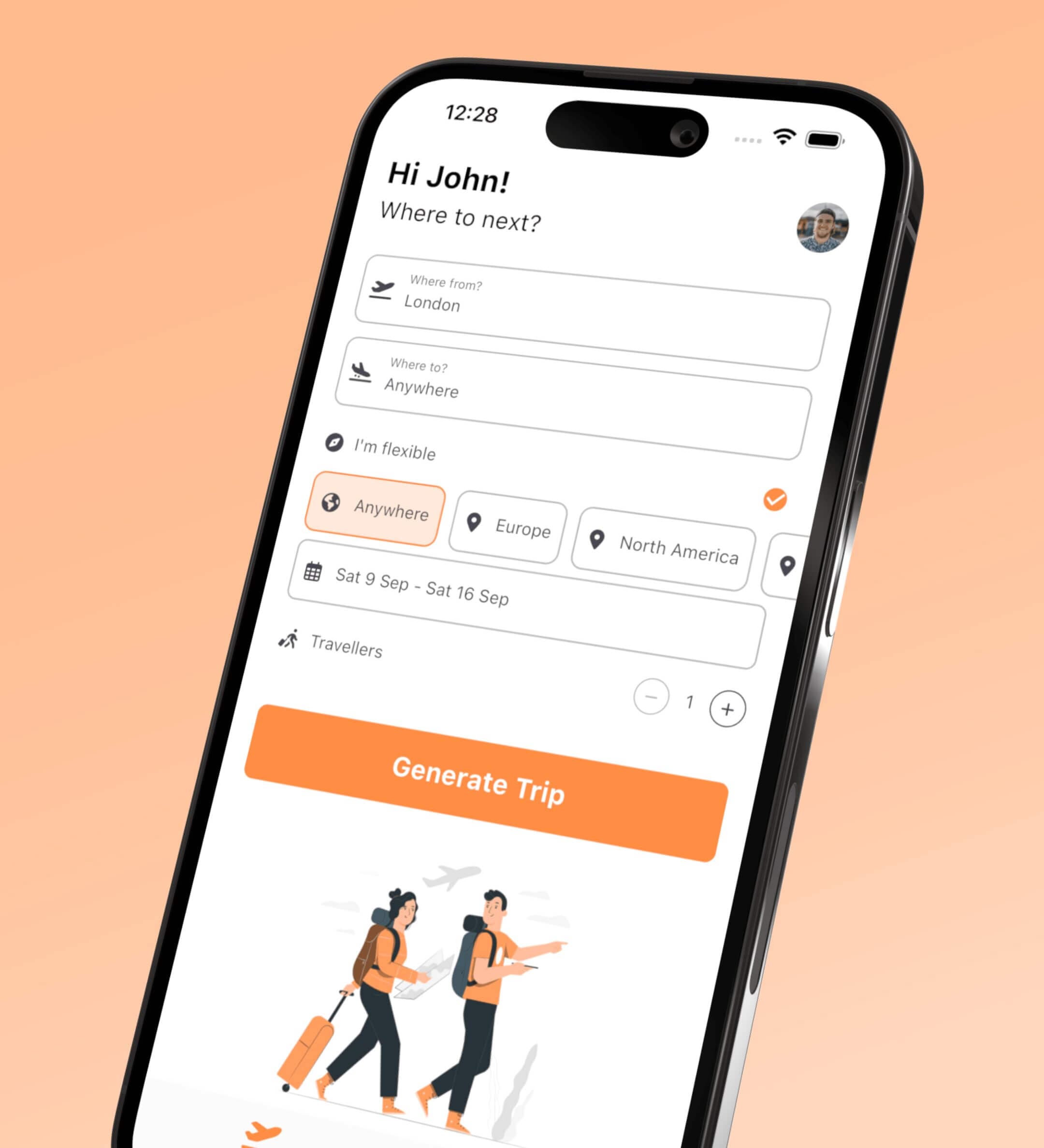 A screenshot of the Viajo home page