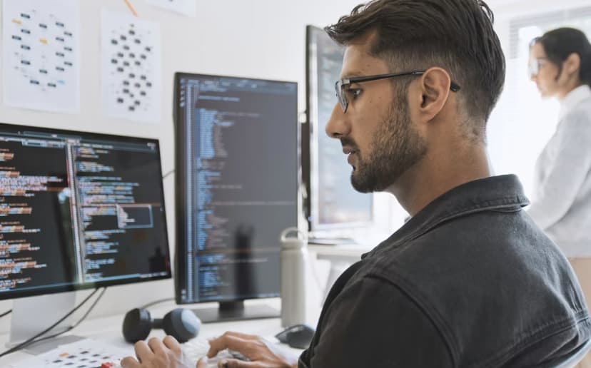 A developer at work