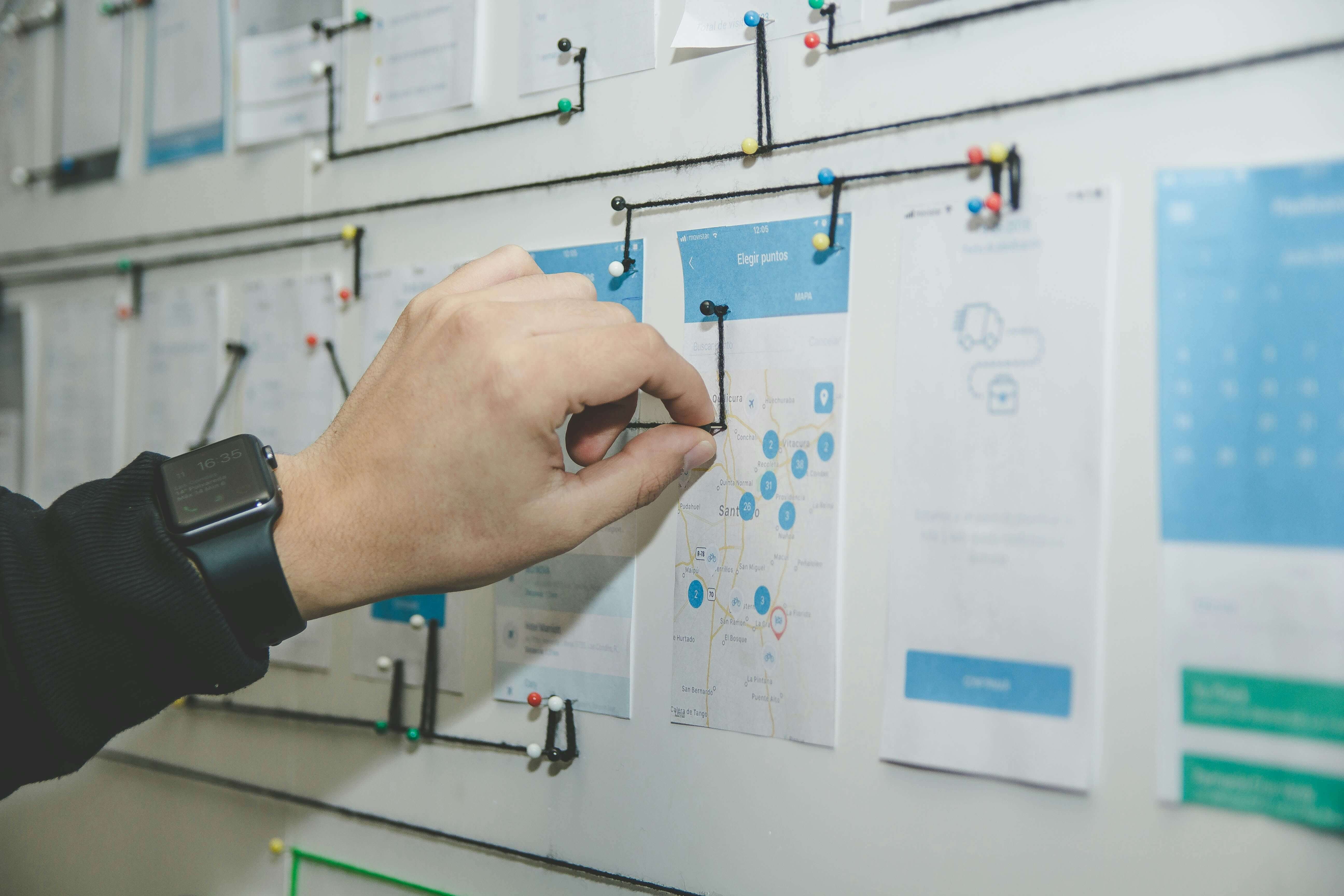 A team planning an app build timeline together